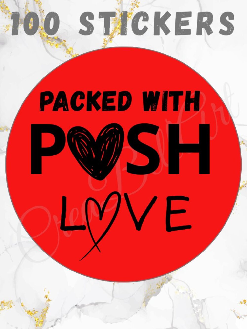 100 Thank you Stickers Thermal 2" | Posh Love